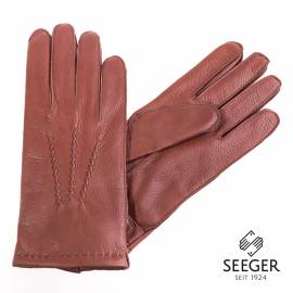 Seeger Herren Hirschleder Handschuhe CHRONOS in braun, 8,5 - 1