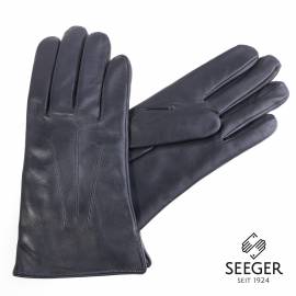 Seeger Herren Handschuhe CUPIDO in dark british navy, Kaschmirfutter - 9 - 0